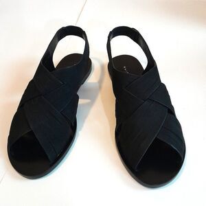 Elie Tahari Women's Seacliff Flat Huarache Sandals Black Size Size 6.5/EU 37